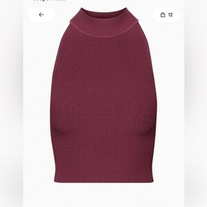 Babaton Sculpt Knit Mockneck Halter Top
